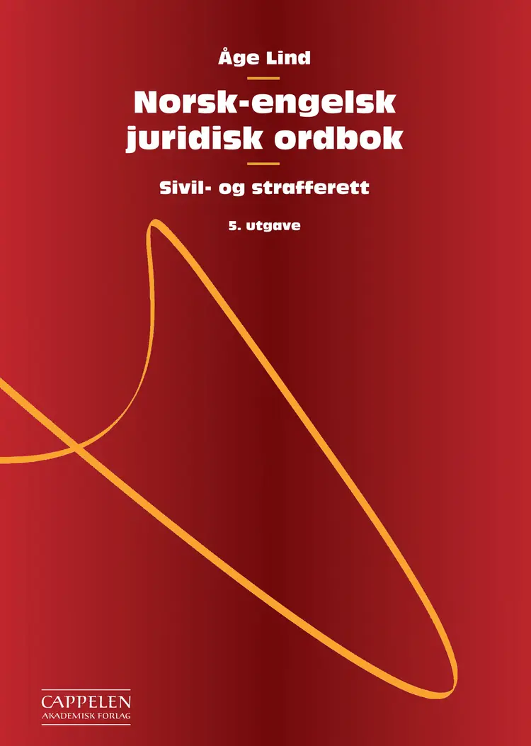 Omslag Norsk-engelsk juridisk ordbok av Åge Lind (Heftet)