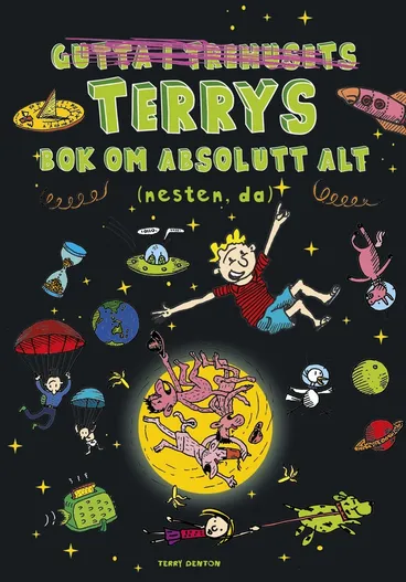 Omslag Gutta i trehuset TERRYS BOK OM ABSOLUTT ALT (nesten, da) av Terry Denton (Innbundet)