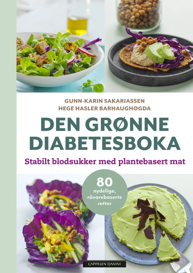 Omslag Den grønne diabetesboka av Hege Hasler Barhaughøgda og Gunn-Karin Sakariassen (Innbundet)