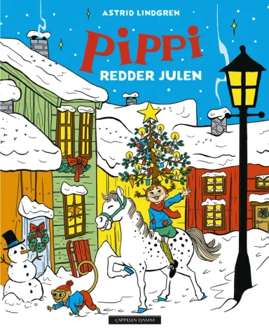 Omslag Pippi redder julen av Astrid Lindgren (Innbundet)