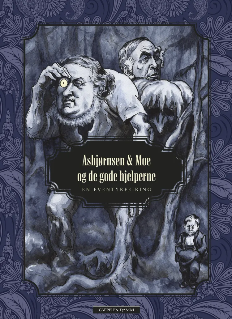 Omslag Asbjørnsen og Moe og de gode hjelperne av Aisato, Hansen, Ousland, Torseter, Kaltenborn, Sætre, Okstad og Runde (Innbundet)