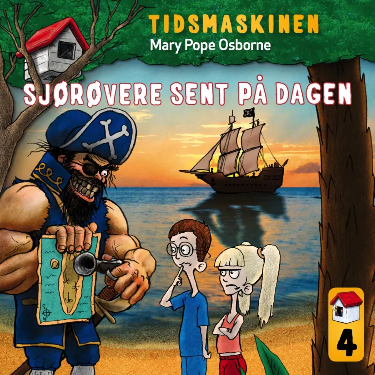 Omslag Sjørøvere sent på dagen av Mary Pope Osborne (Lydbok)