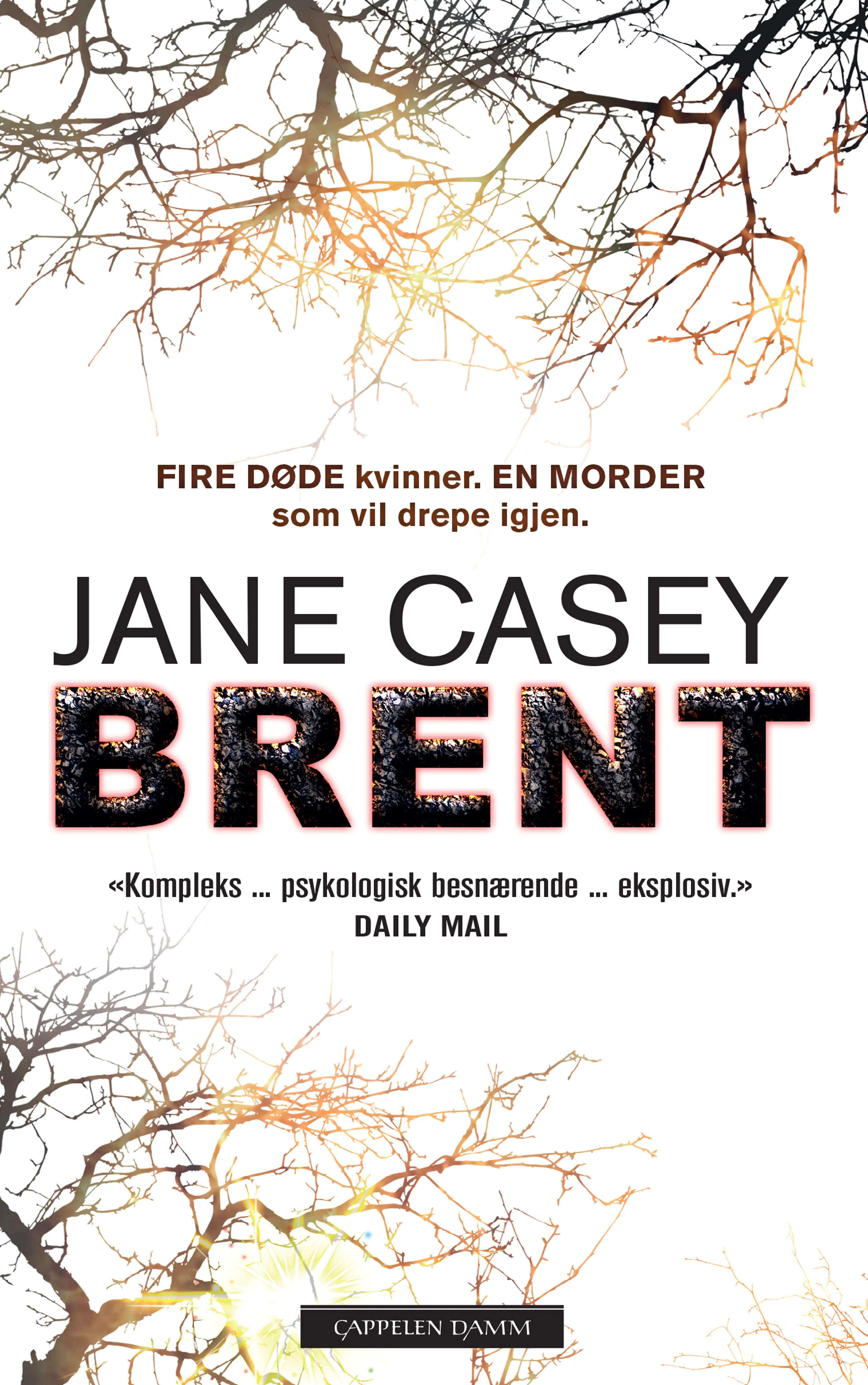 Omslag Brent av Jane Casey (Heftet)