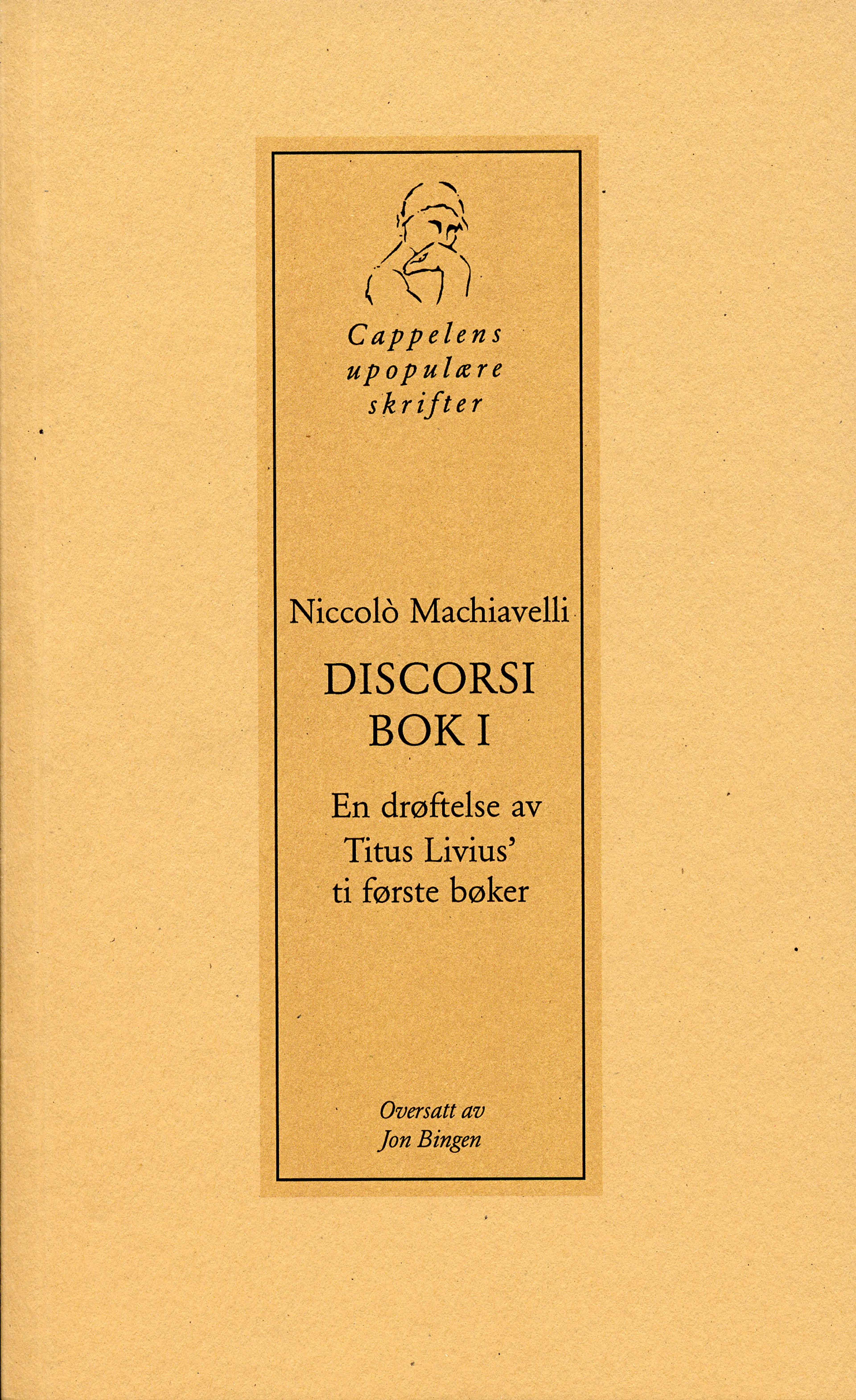 Omslag Discorsi, bok I av Niccolò Machiavelli (Heftet)
