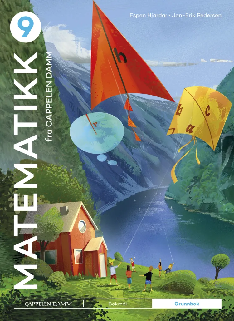 Omslag Matematikk 9 fra Cappelen Damm Grunnbok av Espen Hjardar og Jan-Erik Pedersen (Innbundet)