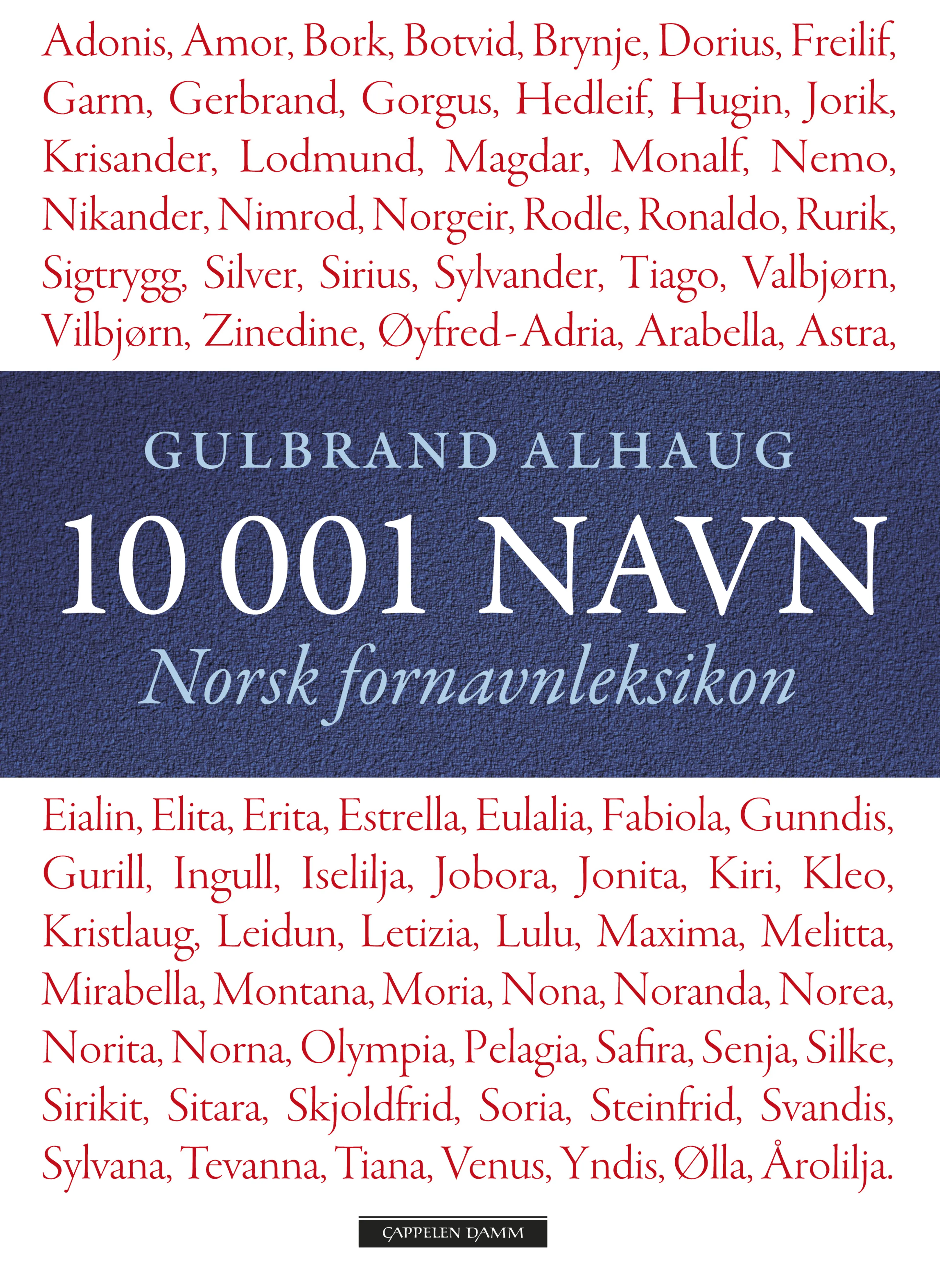 Omslag 10 001 navn av Gulbrand Alhaug (Innbundet)