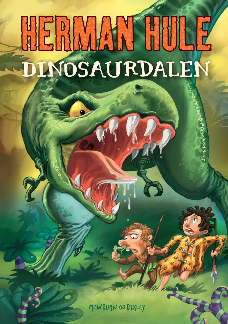 Omslag Herman Hule 1: Dinosaurdalen av Kyle Mewburn (Innbundet)