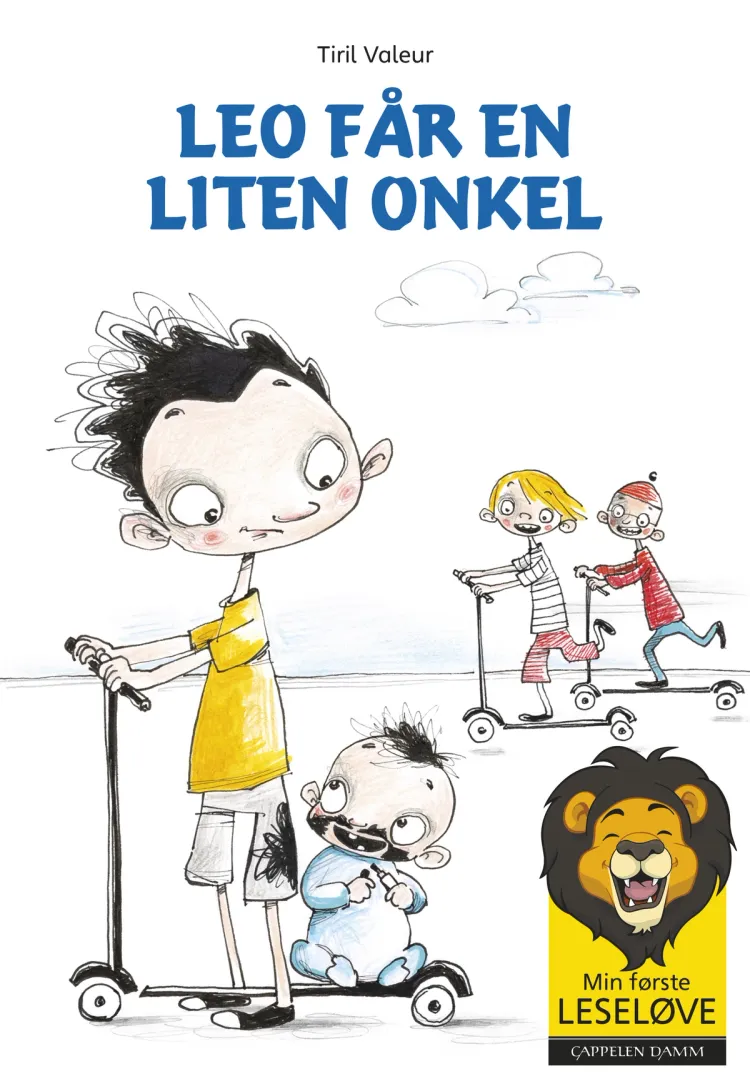 Omslag Min første leseløve - Leo får en liten onkel av Tiril Valeur (Innbundet)