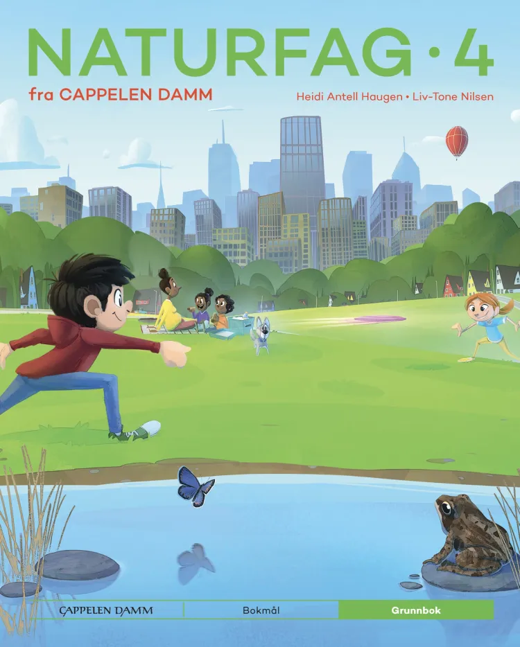 Omslag Naturfag 4 fra Cappelen Damm Grunnbok av Heidi Antell Haugen og Liv- Tone Nilsen (Innbundet)