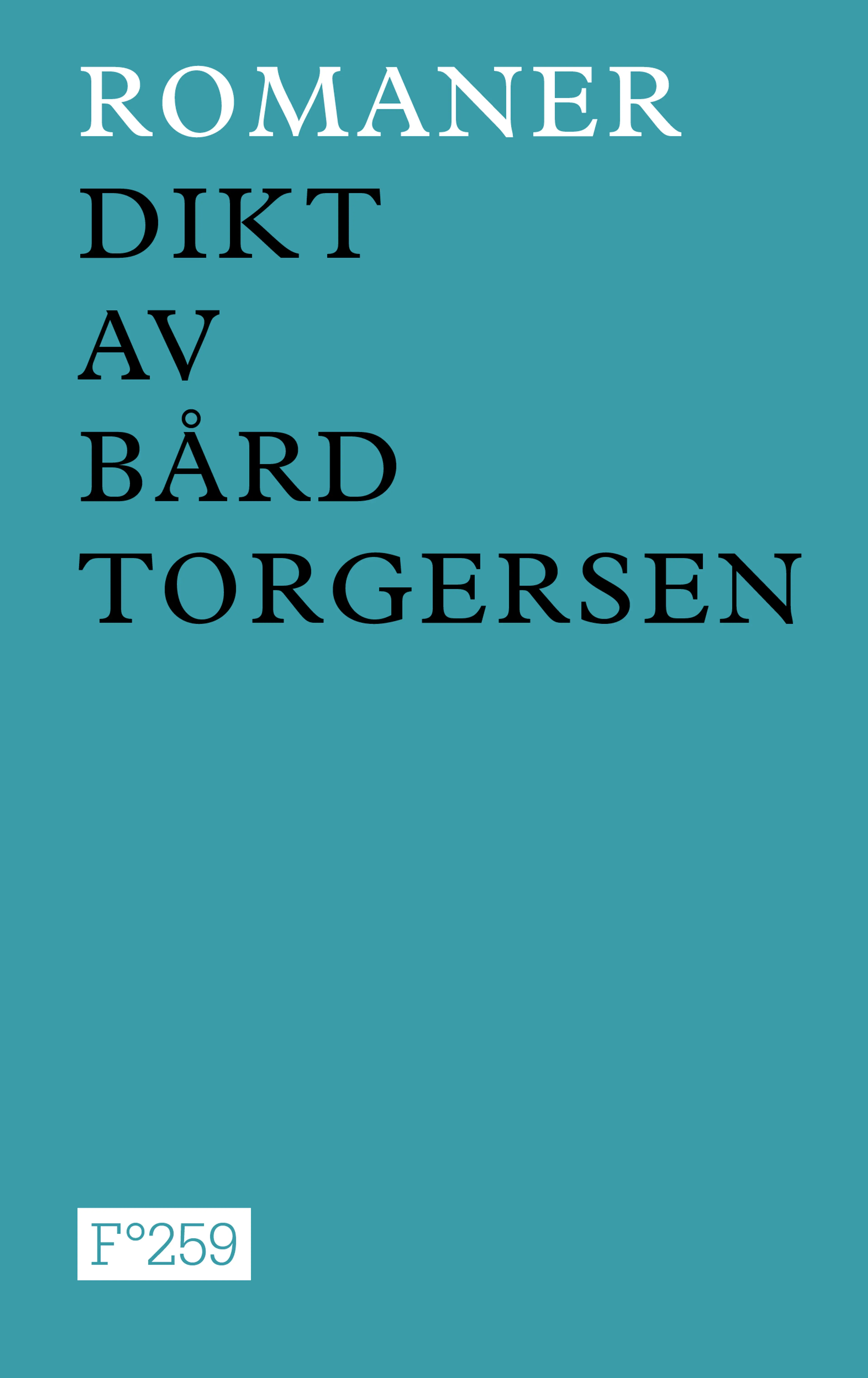 Omslag Romaner av Bård Torgersen (Innbundet)