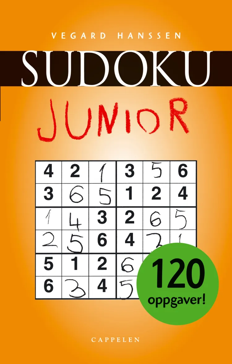 Omslag Junior-Sudoku av Vegard Hanssen (Heftet)