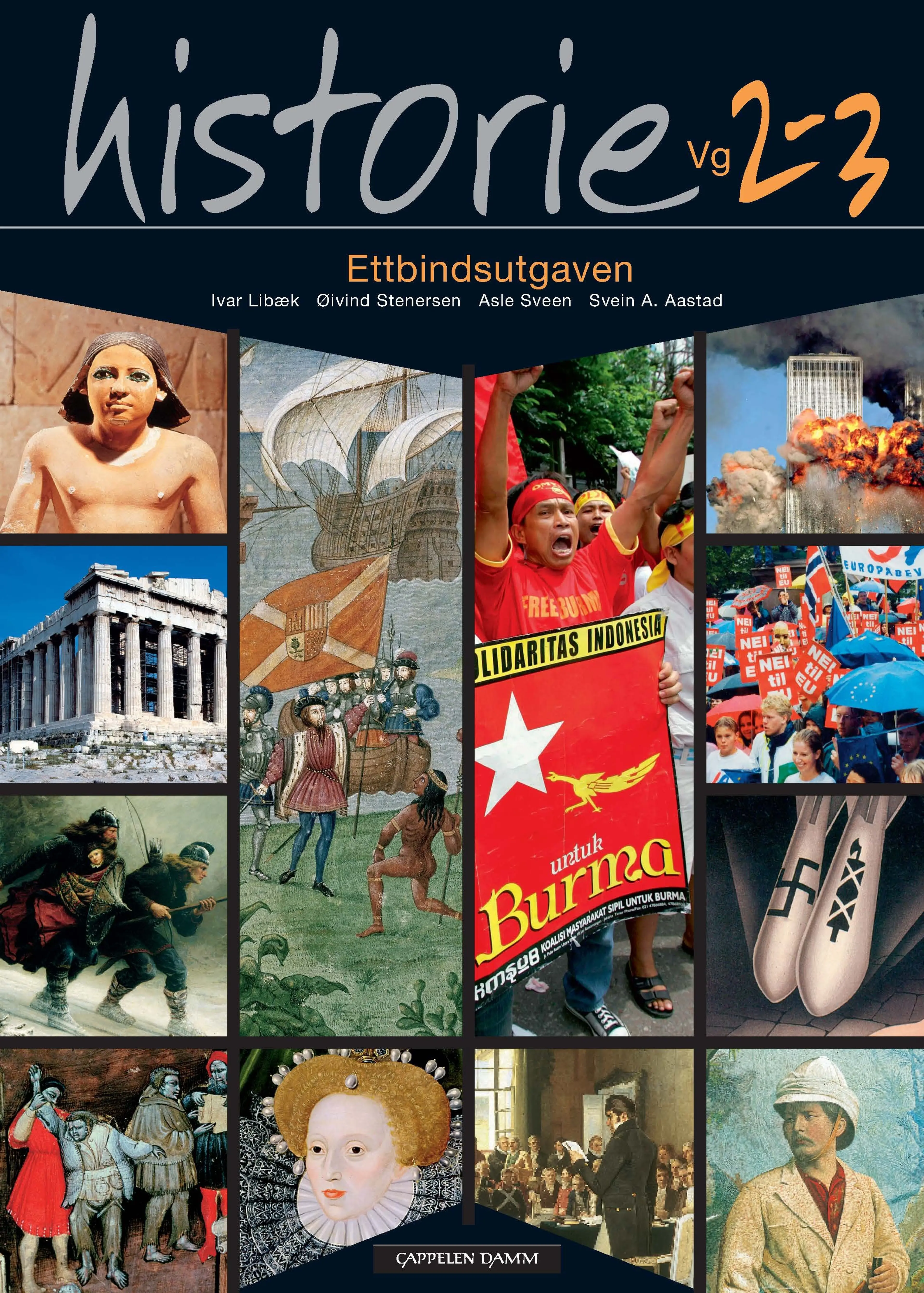 Omslag Historie Vg2–3. Ettbindsutgave. av Libæk, Stenersen, Sveen, Aastad (Innbundet)