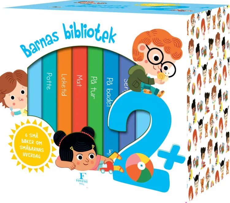 Omslag Barnas bibliotek 2+ - 6 små bøker om småbarnas hverdag av Julie Mercier (Innbundet)