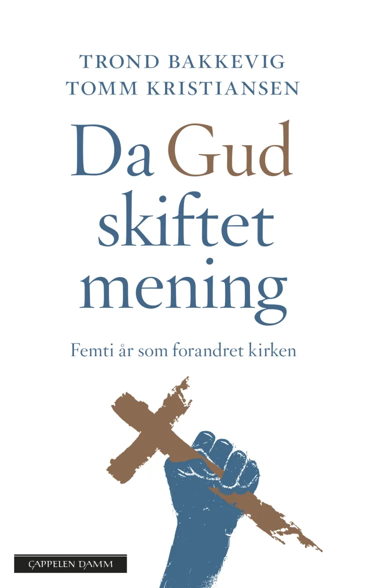 Omslag Da Gud skiftet mening av Trond Bakkevig og Tomm Kristiansen (Heftet)