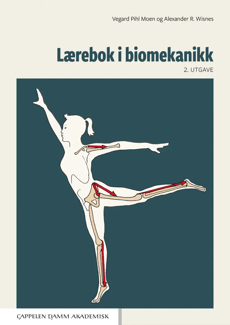 Omslag Lærebok i biomekanikk av Vegard Pihl Moen og Alexander R. Wisnes (Heftet)