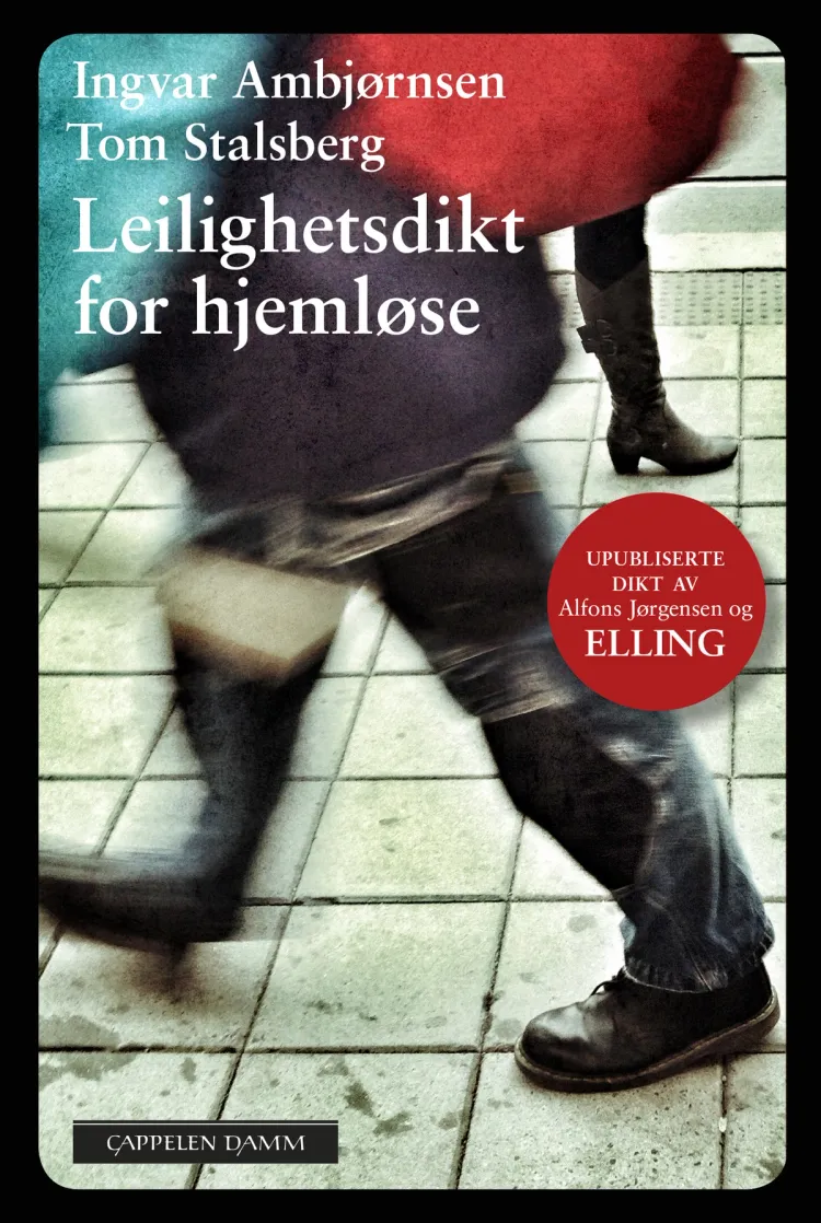 Omslag Leilighetsdikt for hjemløse av Ingvar Ambjørnsen og Tom Stalsberg (Innbundet)