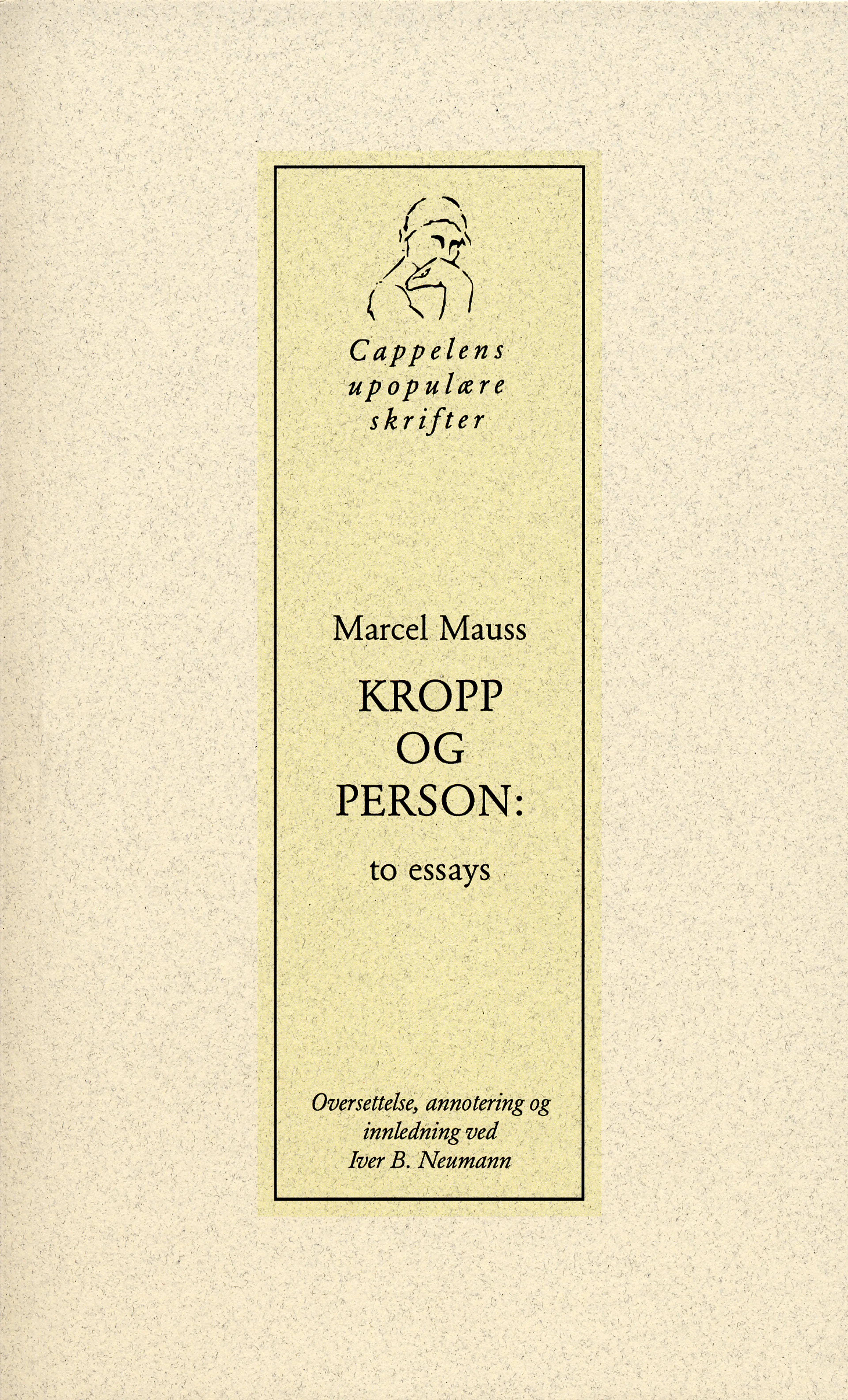 Omslag Kropp og person - To essays av Marcel Mauss (Heftet)