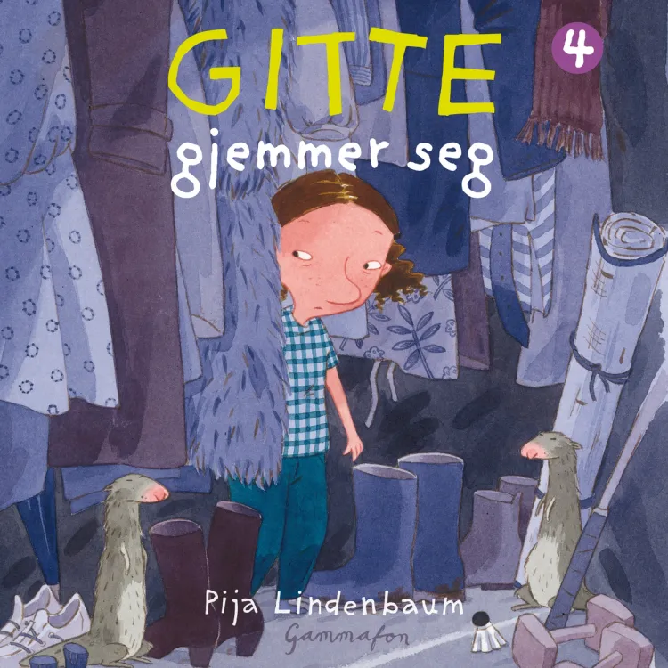 Omslag Gitte gjemmer seg av Pija Lindenbaum (Lydbok)