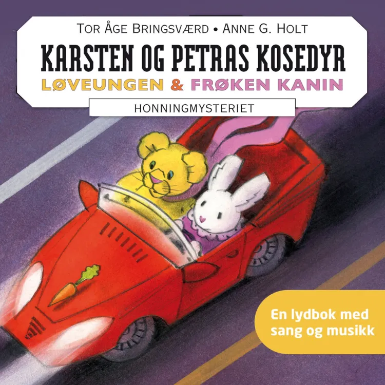Omslag Løveungen og Frøken Kanin: Honningmysteriet av Tor Åge Bringsværd (Lydbok)