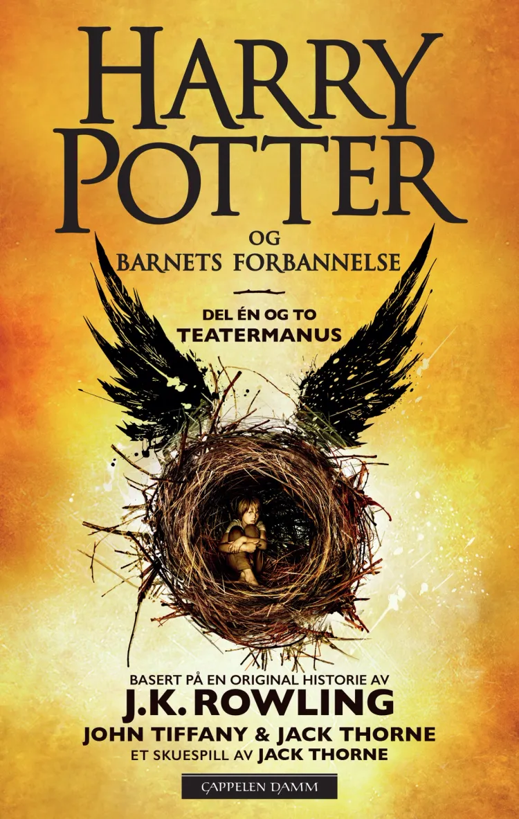 Omslag Harry Potter og Barnets forbannelse av J.K. Rowling, Jack Thorne og John Tiffany (Heftet)