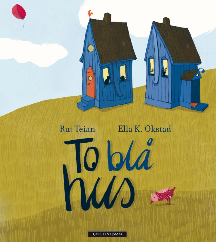 Omslag To blå hus av Rut Teian og Ella K. Okstad (Innbundet)