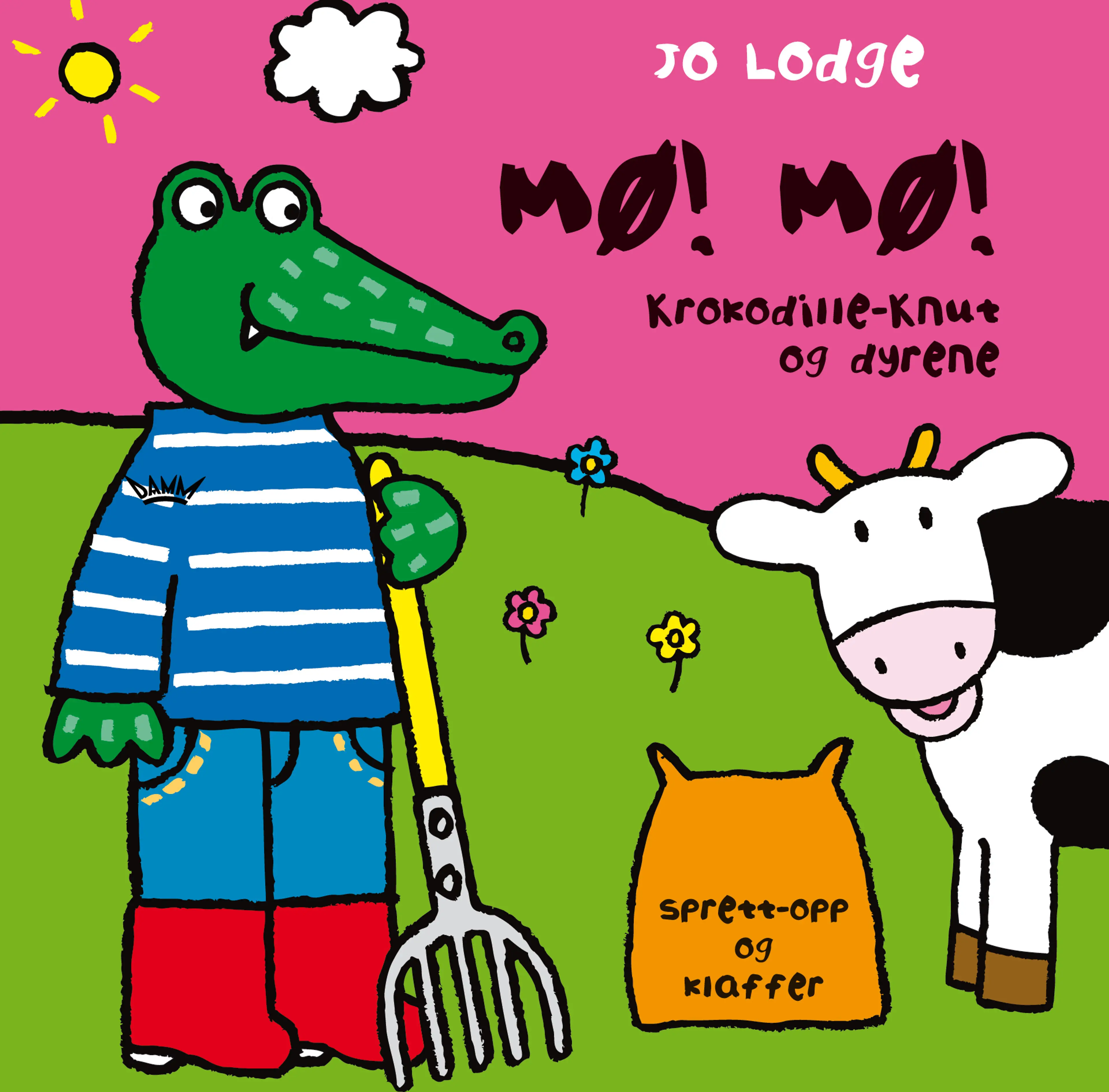 Omslag Krokodille-Knut - Mø! Mø! av Jo Lodge (Innbundet)