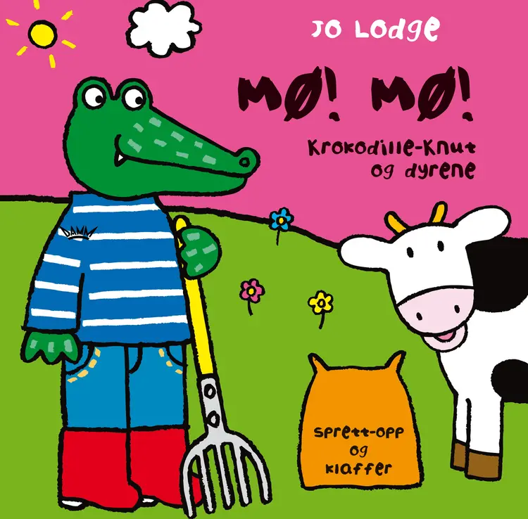 Omslag Krokodille-Knut - Mø! Mø! av Jo Lodge (Innbundet)