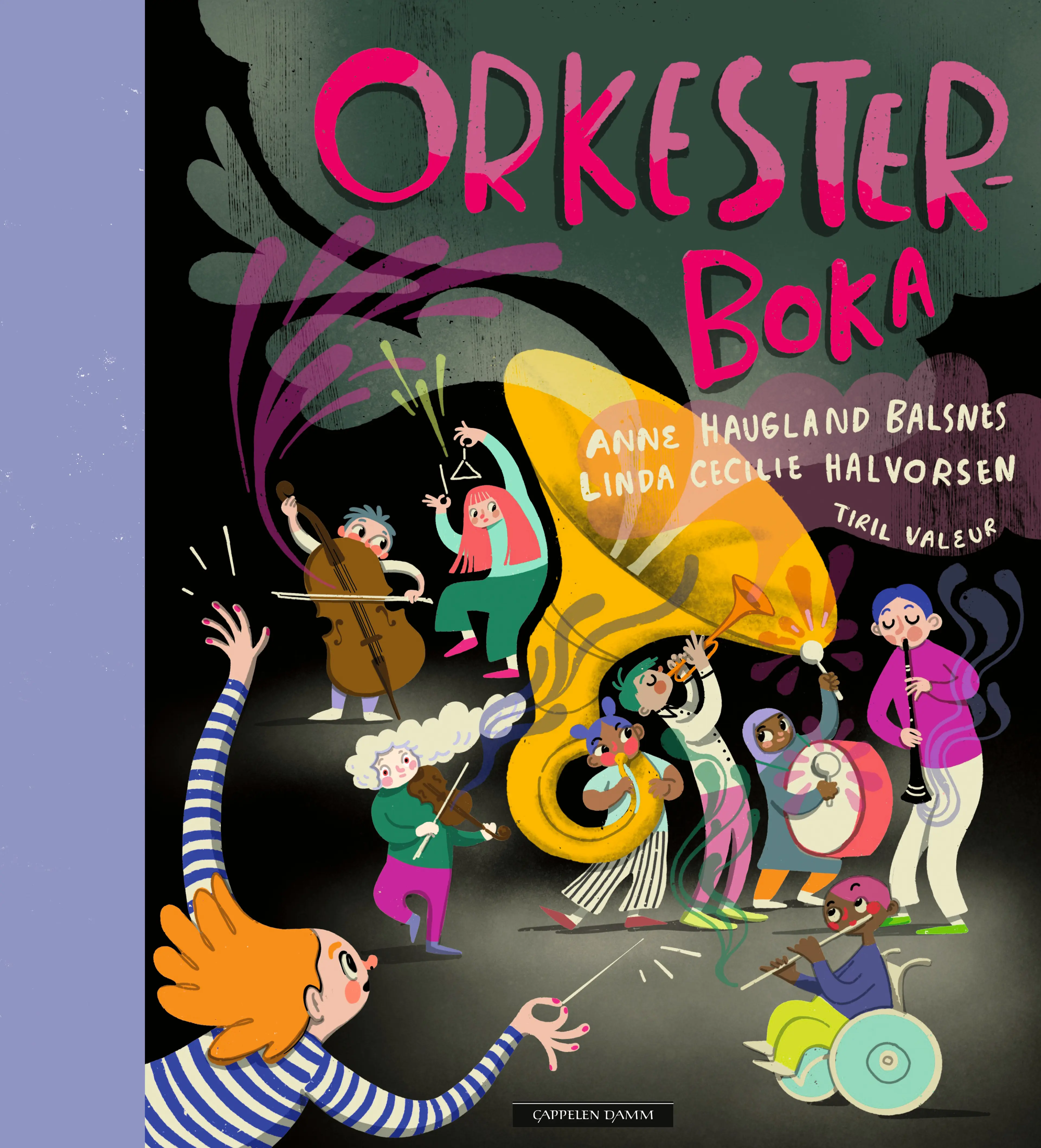 Omslag Orkesterboka av Anne Haugland Balsnes og Cecilie Halvorsen (Ebok)