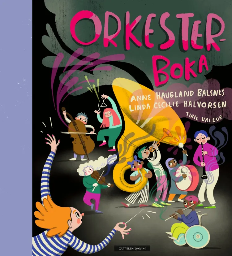 Omslag Orkesterboka av Anne Haugland Balsnes og Linda Cecilie Halvorsen (Innbundet)