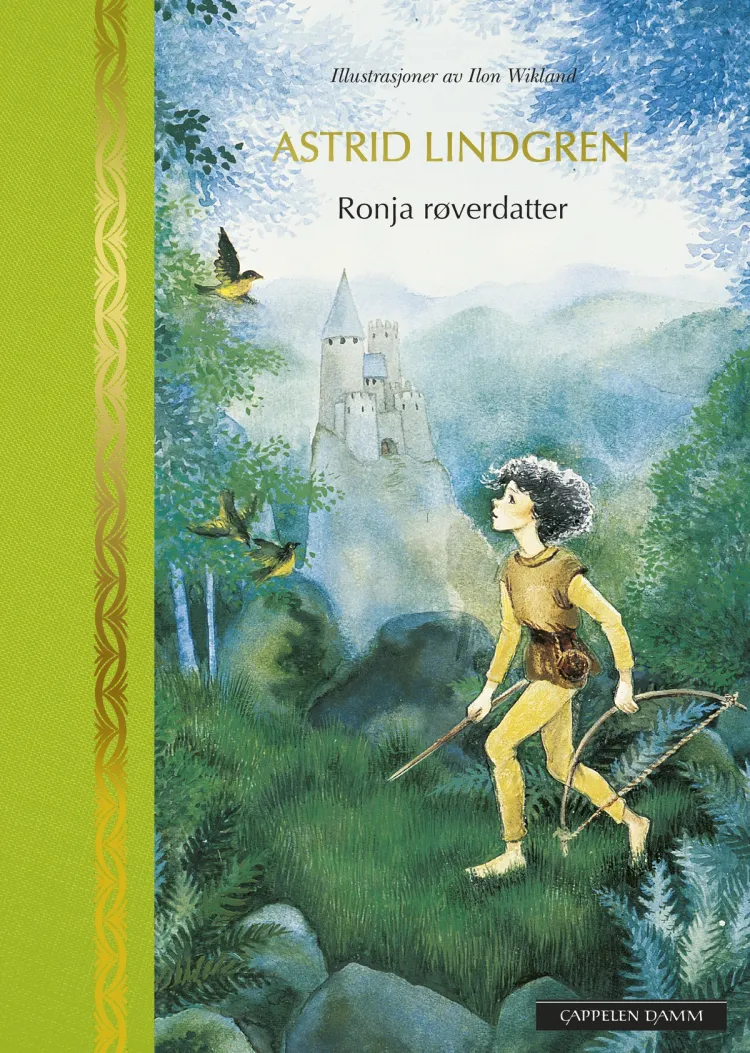 Omslag Ronja Røverdatter av Astrid Lindgren (Innbundet)