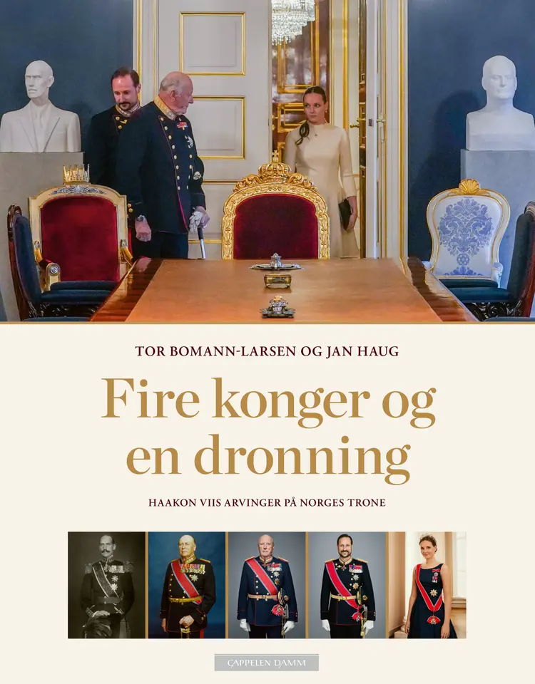 Omslag Fire konger og en dronning av Tor Bomann-Larsen (Innbundet)