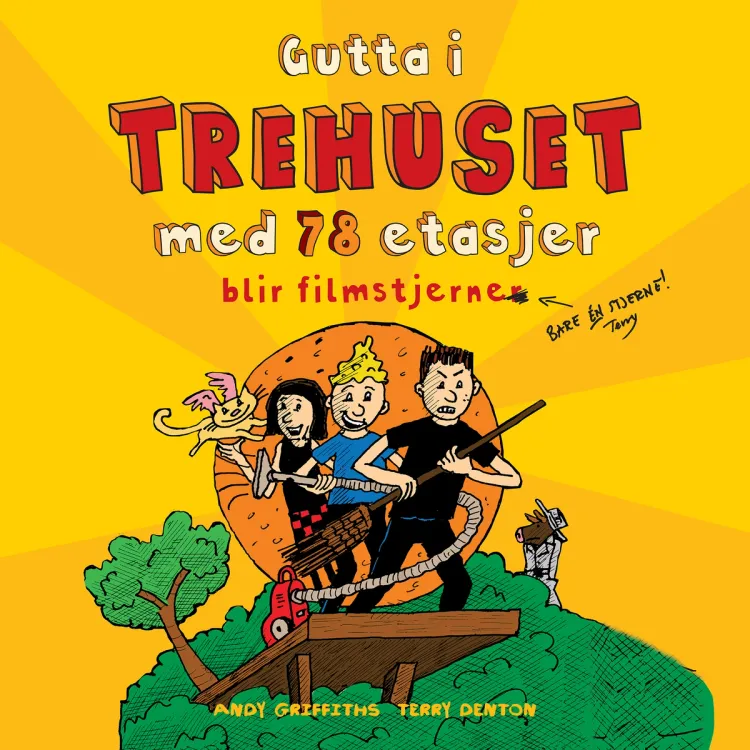 Omslag Gutta i trehuset med 78 etasjer blir filmstjerner av Andy Griffiths (Lydbok)