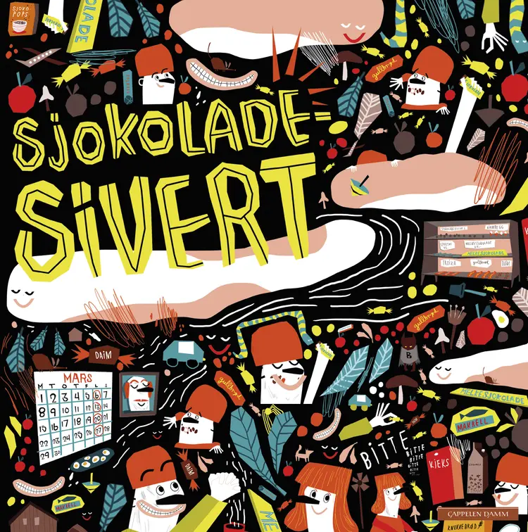 Omslag Sjokolade-Sivert av Elna Teigen (Innbundet)