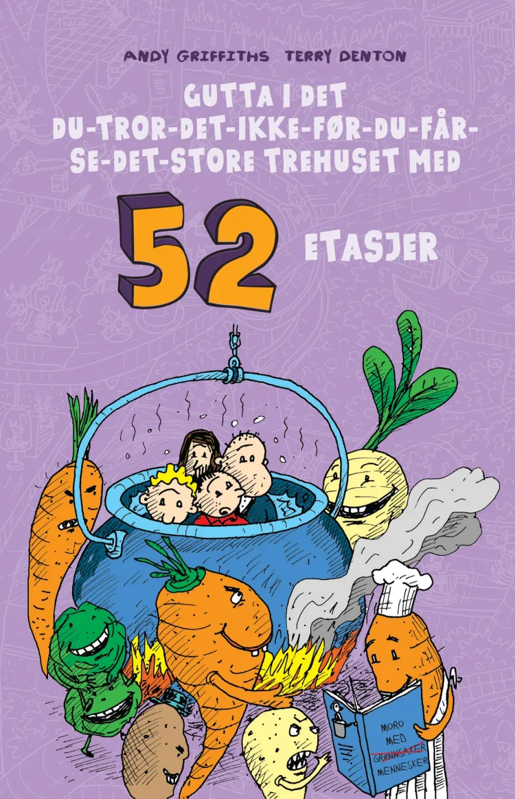 Omslag Gutta i det du-tror-det-ikke-før-du-får-se-det store trehuset med 52 etasjer av Andy Griffiths (Heftet)