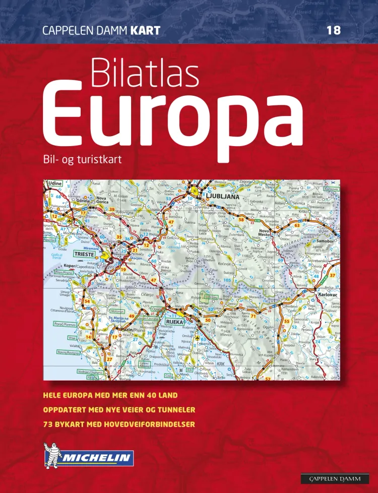 Omslag Europa bilatlas (CK 18) 2023 av Michelin (Ukjent)