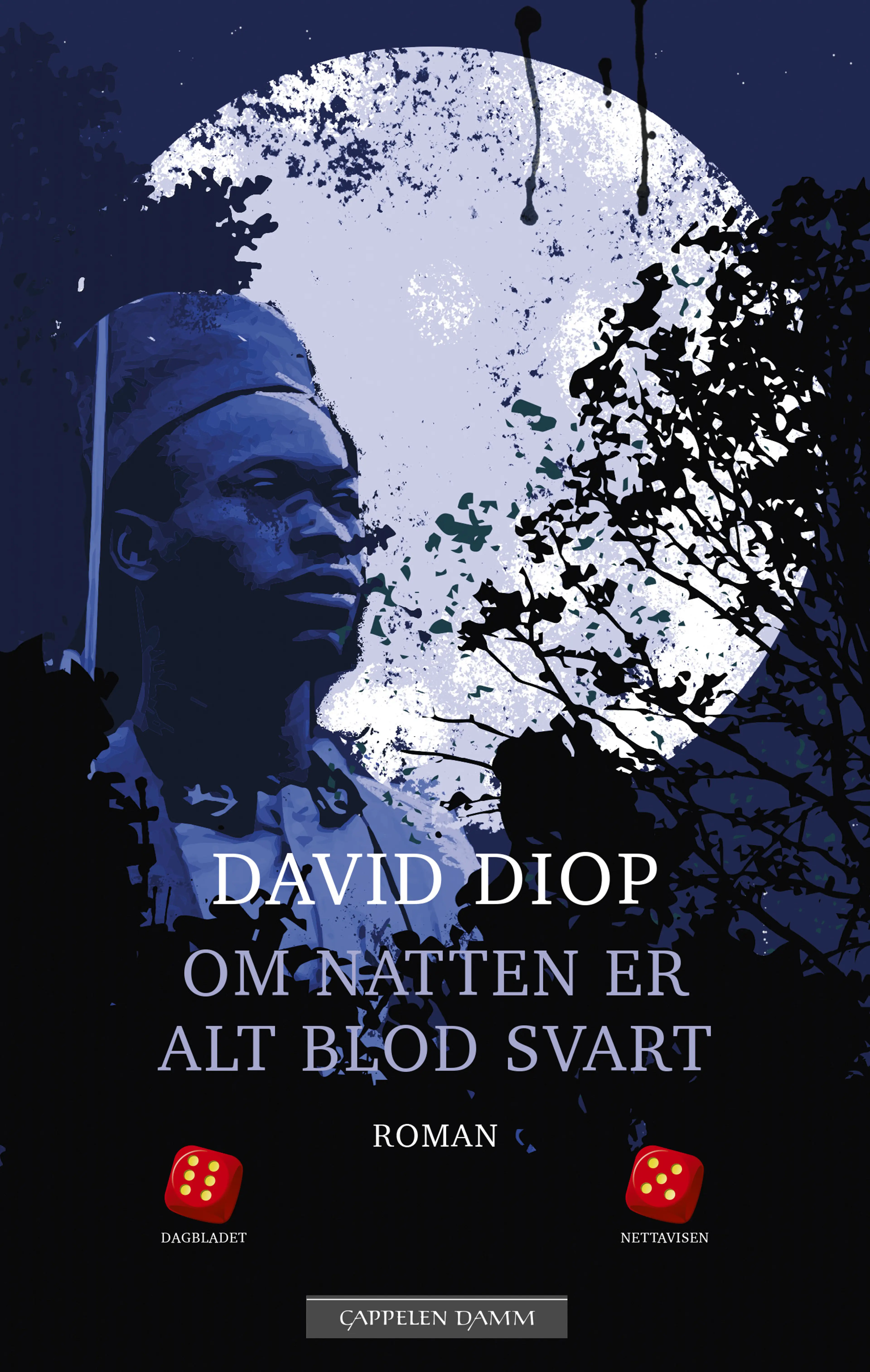 Omslag Om natten er alt blod svart av David Diop (Heftet)