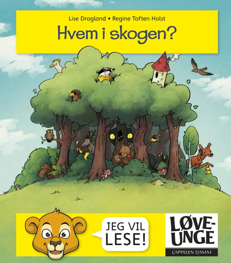 Omslag Løveunge - Hvem i skogen? av Lise Dragland (Ebok)