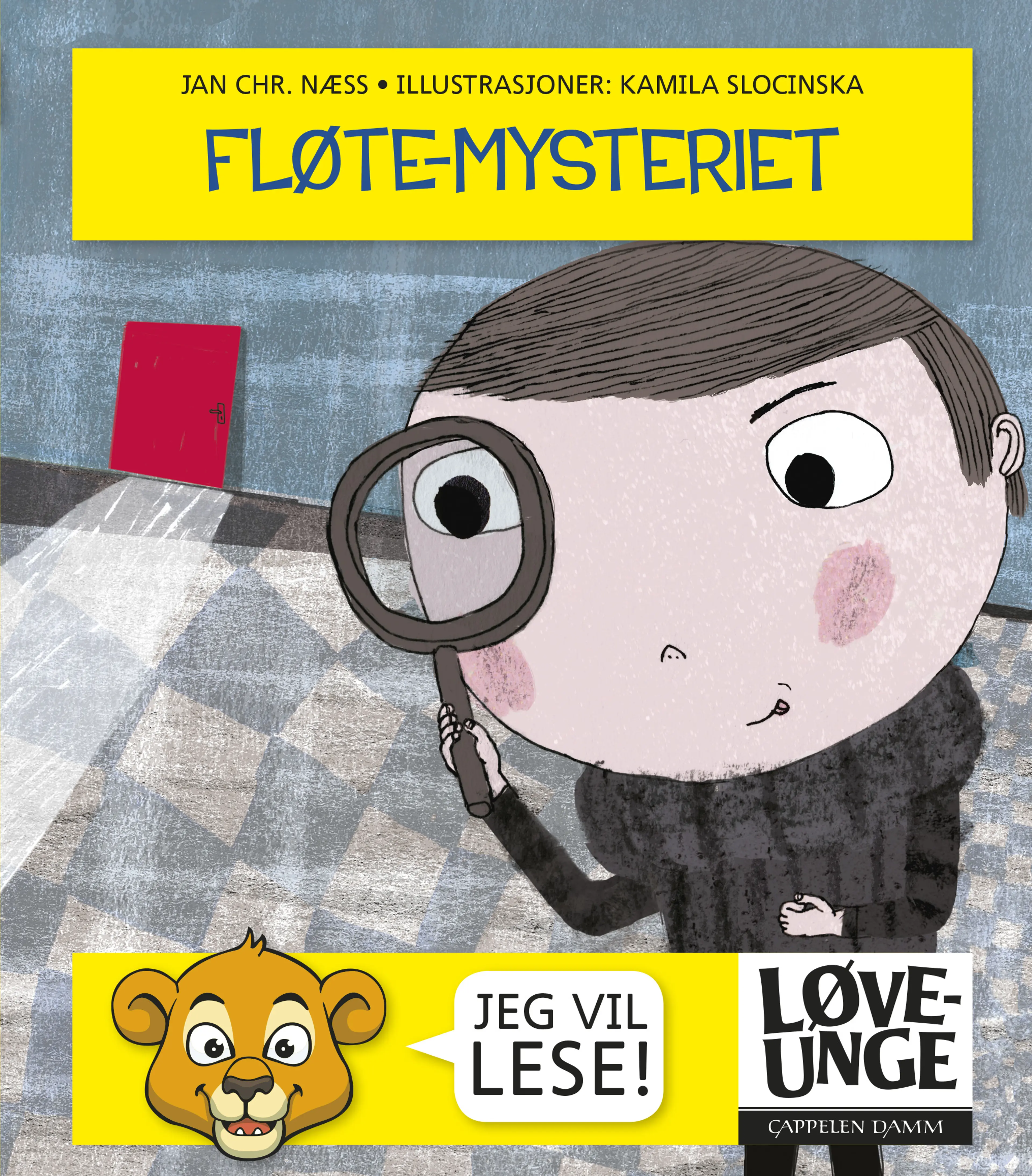 Omslag Løveunge - Fløte-mysteriet av Jan Chr. Næss (Innbundet)