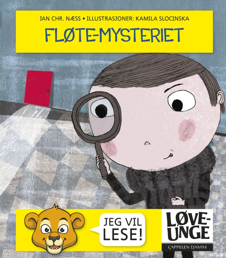 Omslag Løveunge - Fløte-mysteriet av Jan Chr. Næss (Innbundet)