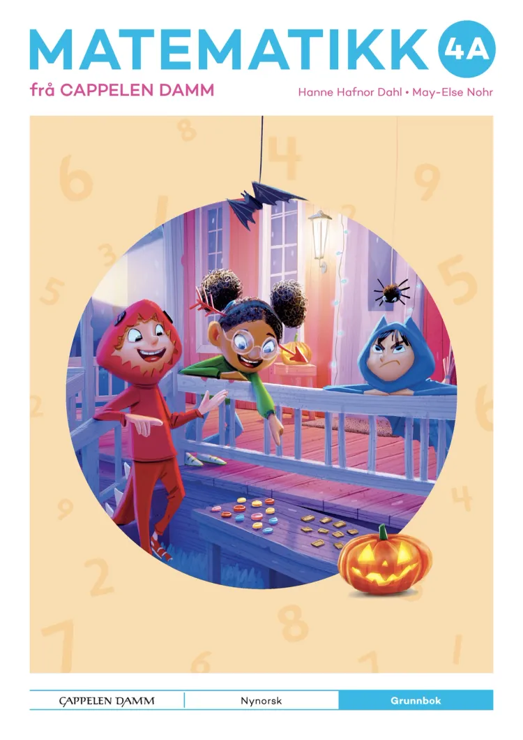 Omslag Matematikk 4A frå Cappelen Damm Grunnbok av Hanne Hafnor Dahl og May-Else Nohr (Heftet)