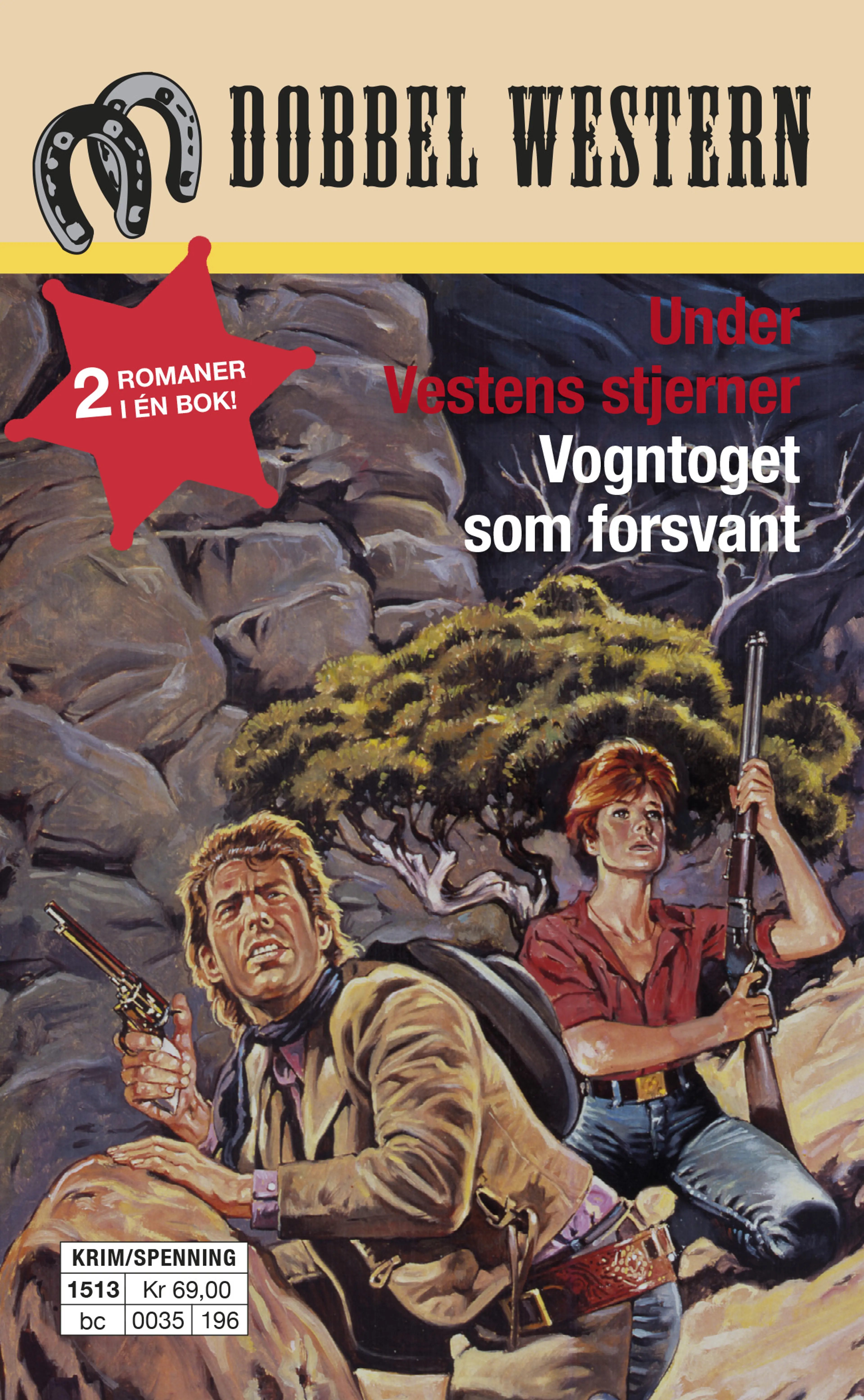 Omslag Under Vestens stjerner/Vogntoget som forsvant av Zane Grey (Heftet)