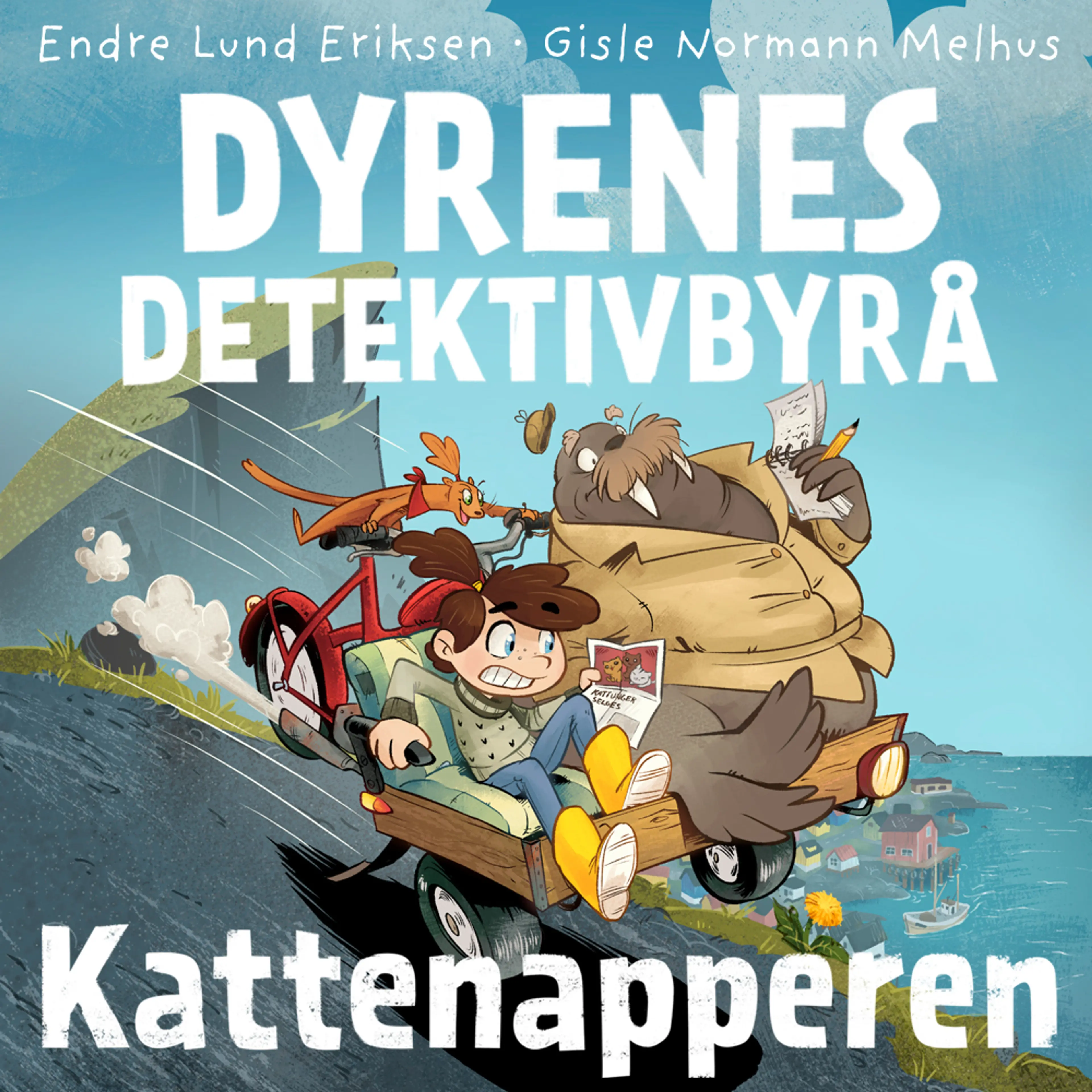 Omslag Dyrenes Detektivbyrå - Kattenapperen av Endre Lund Eriksen og Gisle Normann Melhus (Lydbok)