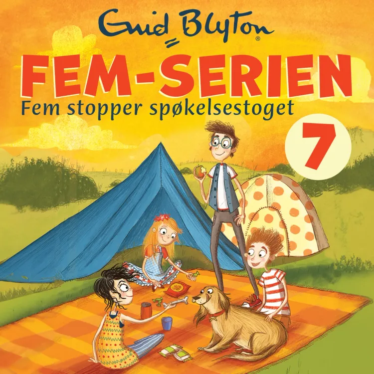 Omslag Fem stopper spøkelsestoget av Enid Blyton (Lydbok)