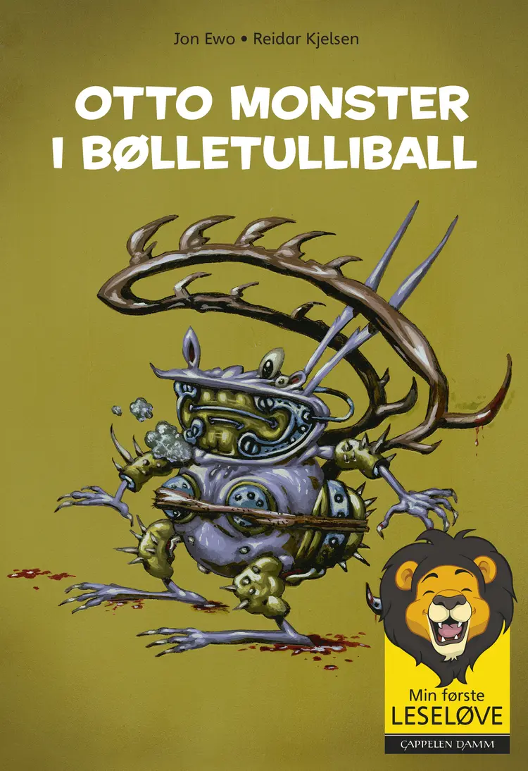 Omslag Min første leseløve - Otto monster i bølletulliball av Jon Ewo og Reidar Kjelsen (Innbundet)