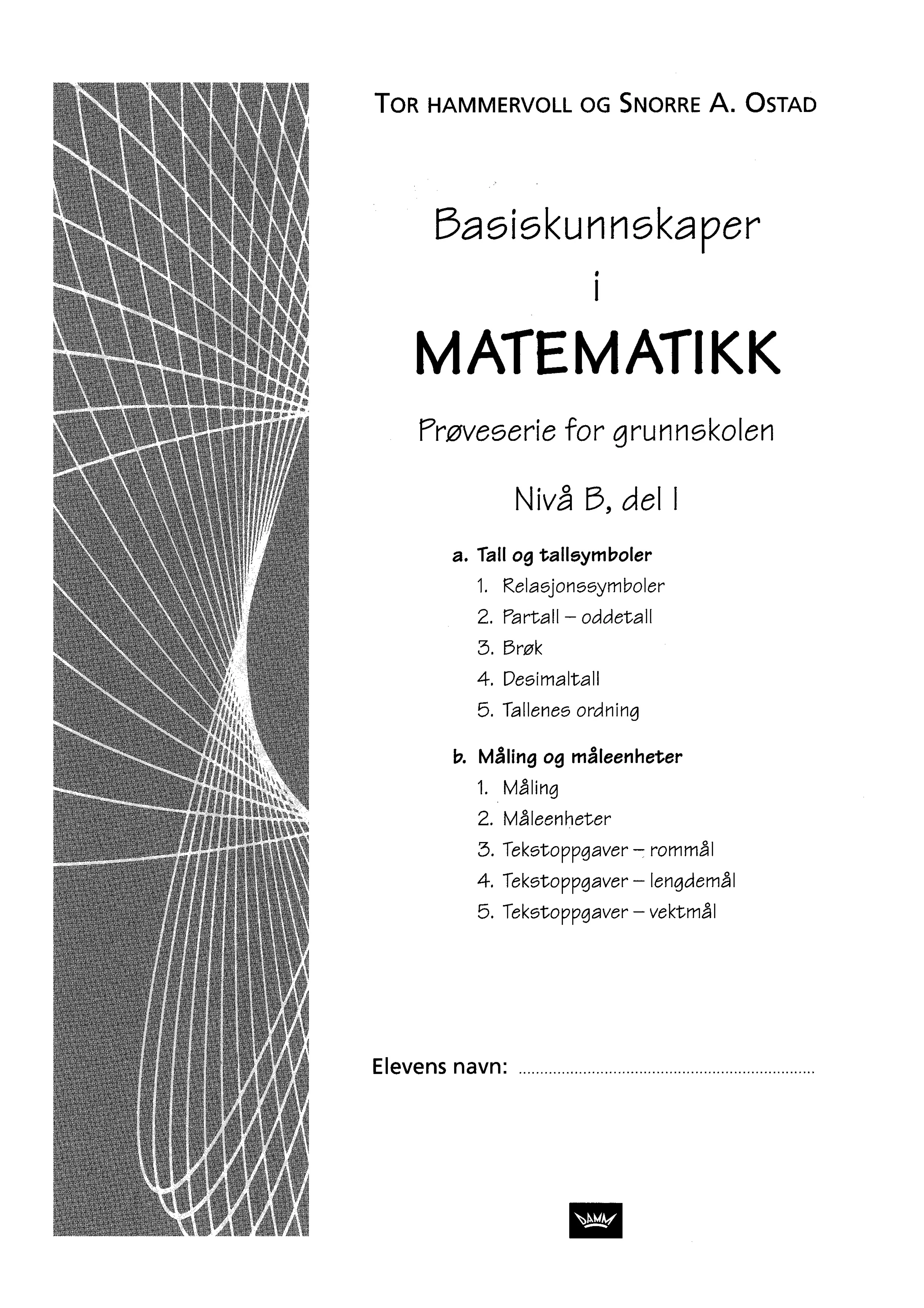 Omslag Basiskunnskaper i matematikk Nivå B Pakke med 15 stykker (Heftet)