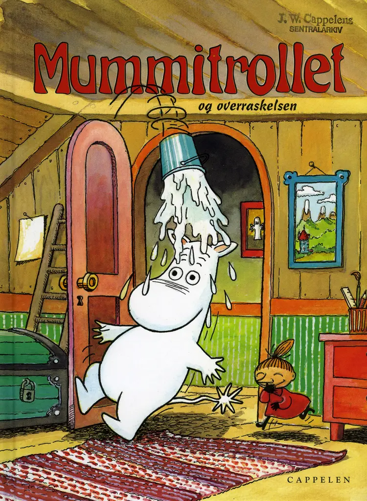 Omslag Mummitrollet og overraskelsen av Tove Jansson (Innbundet)