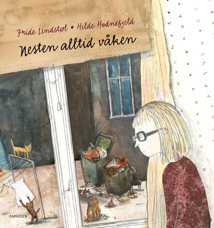 Omslag Nesten alltid våken av Fride Lindstøl og Hilde Hodnefjeld (Innbundet)