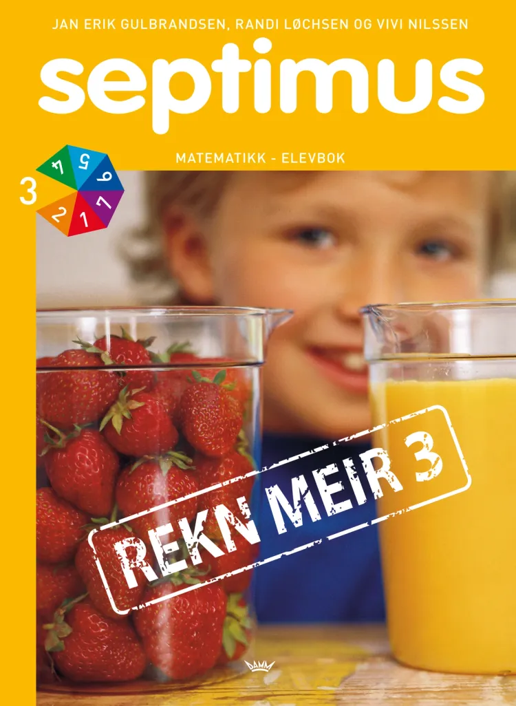 Omslag Septimus 3 Rekn meir nn av Jan Erik Gulbrandsen, Randi Løchsen og Vivi Nilssen (Heftet)