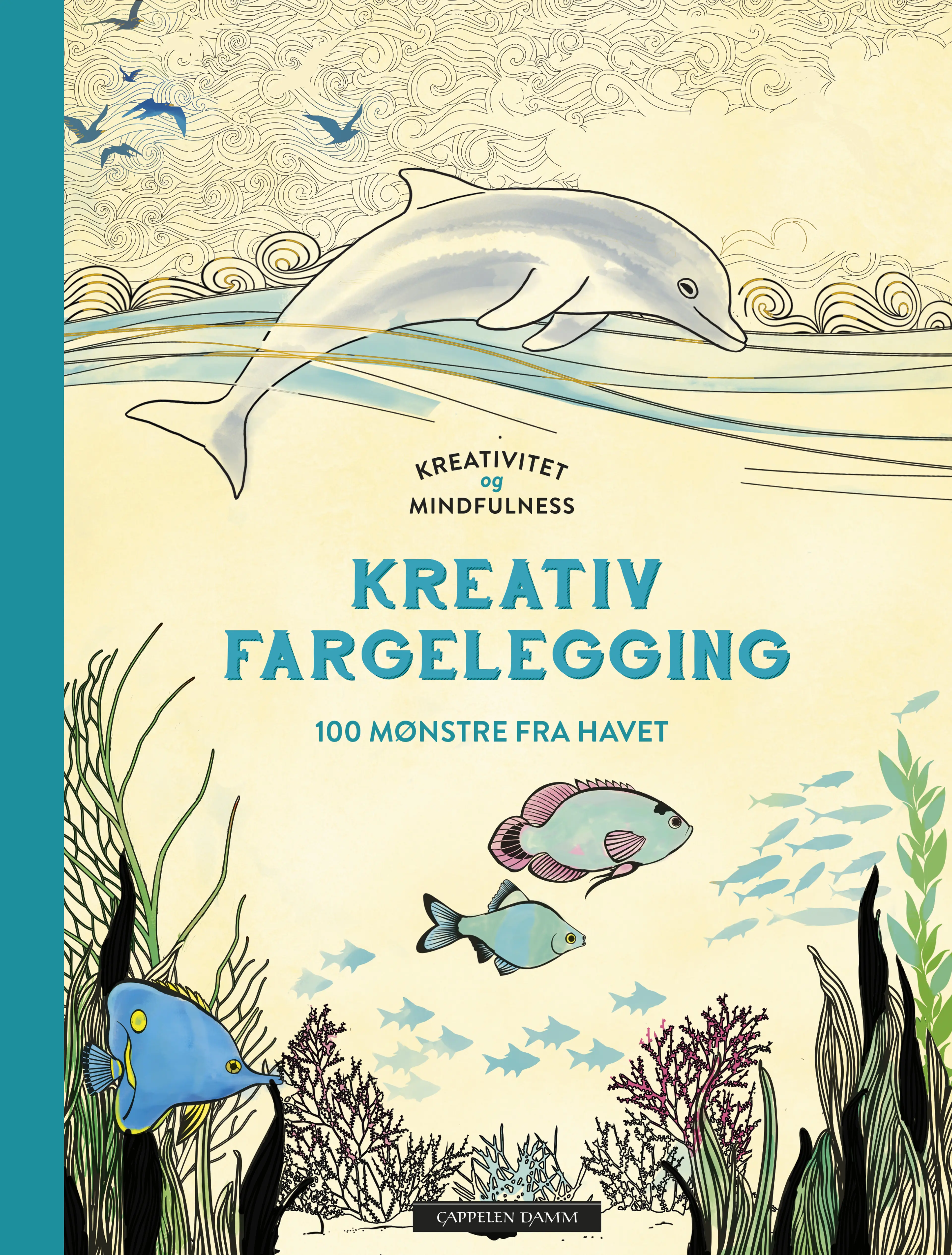 Omslag Kreativ fargelegging -- Havet (Innbundet)