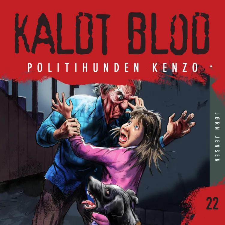 Omslag Kaldt blod 22 - Politihunden Kenzo av Jørn Jensen (Lydbok)